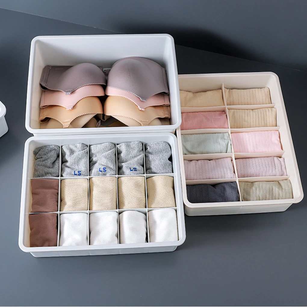 Ящик для хранения носков нижнего белья разделенный Штабелируемый пластиковый