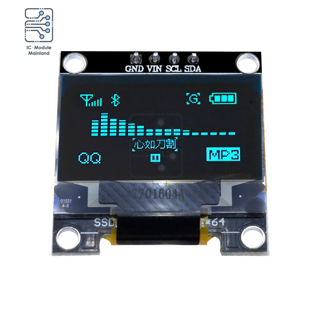 4-контактный 7-контактный 3 5-дюймовый модуль OLED-дисплея IIC SPI серийный SSD1306 0 96 плата