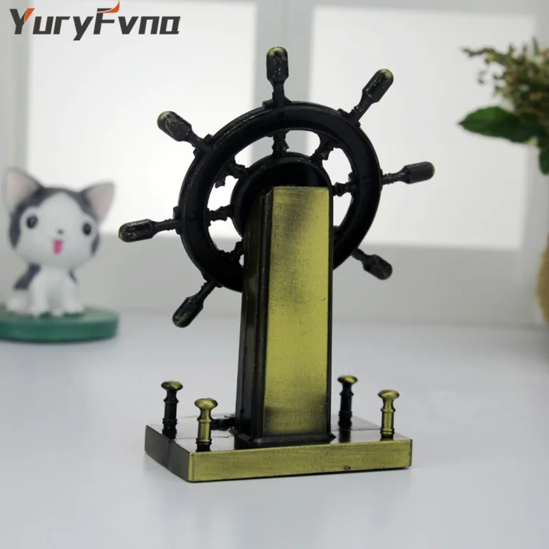 YuryFvna Металл Ретро Лодка Корабль Руль руля модель корабля рулевое колесо фигурка