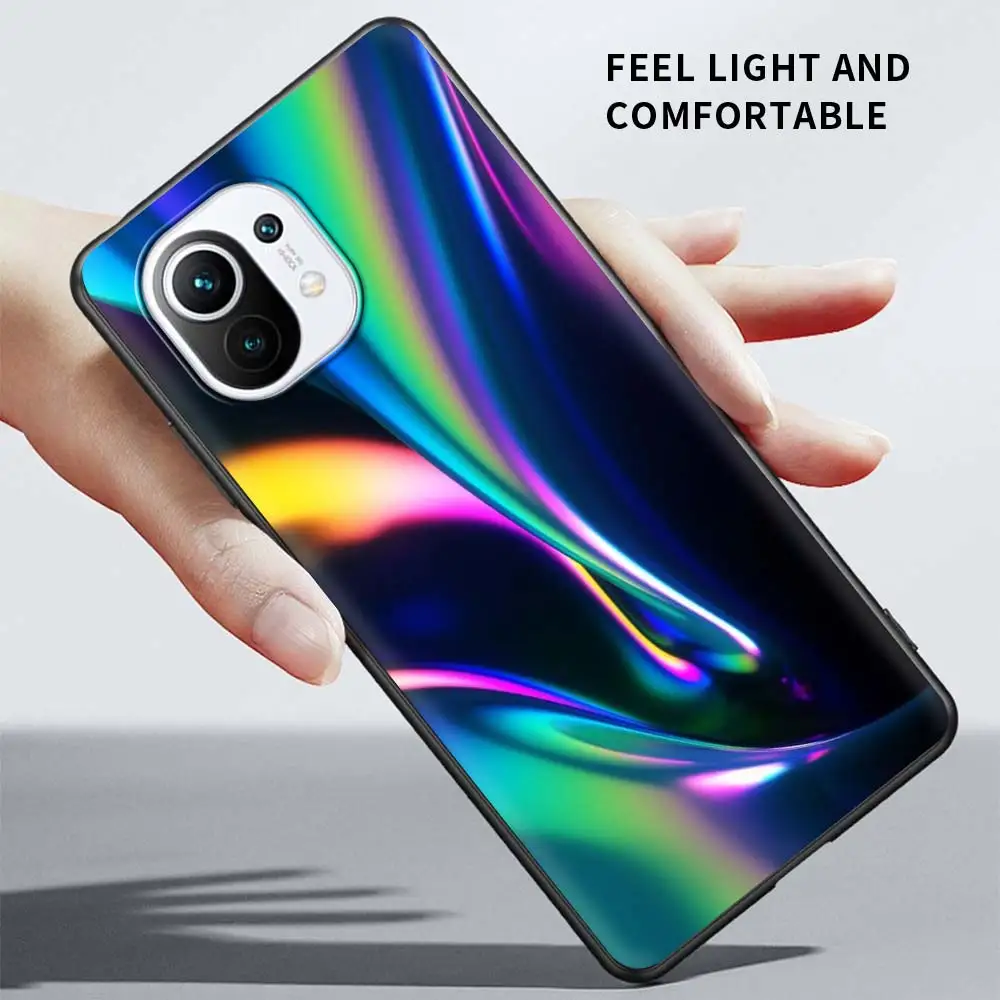 colorful color neon texture case for xiaomi mi poco x3 nfc 10t pro 5g 9t m3 11 note 10 lite black ultrathin phone painted cover free global shipping