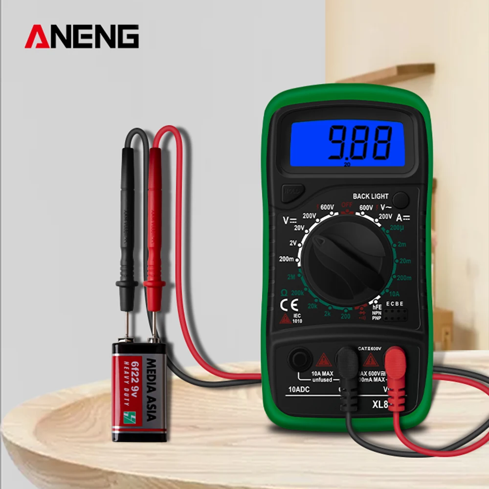 ANENG XL830L цифровой ЖК-мультиметр Цифровой профессиональный Электрический вольтметр Амперметр AC DC Ом Вольт тестер карманные мультиметры