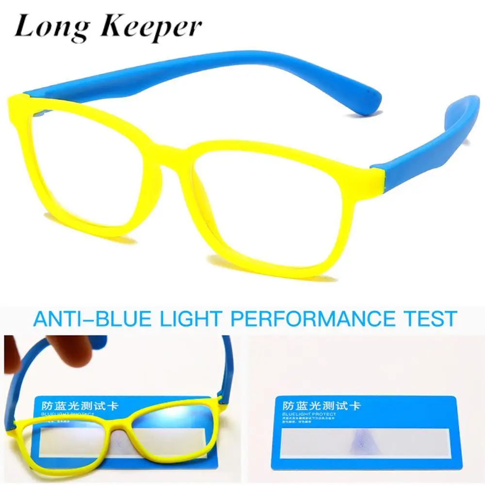 

Детские очки LongKeeper с защитой от сисветильник, Детские квадратные оптические очки в оправе, компьютерные очки для мальчиков и девочек с проз...