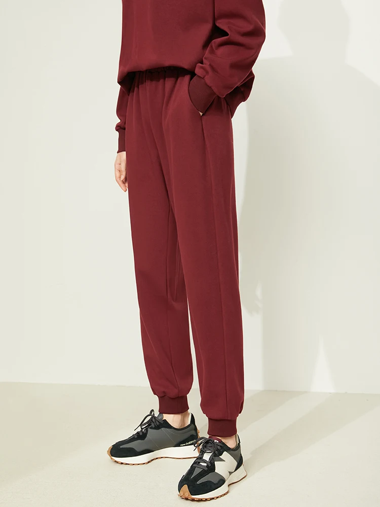 Amii минимализм женская мода свободная Женская толстовка с высокой талией