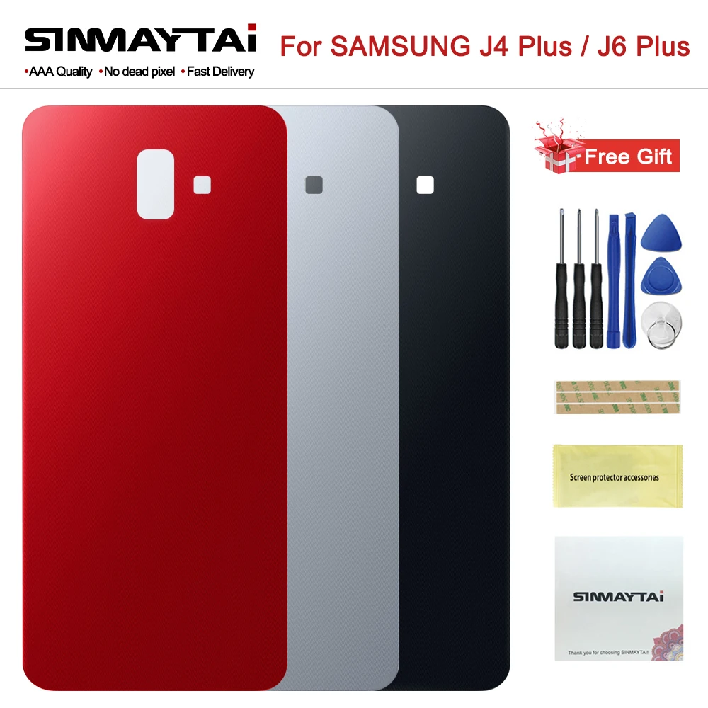 Задняя крышка батарейного отсека для Samsung Galaxy J4 + j4 Plus j415 SM-J415F J6 J610 Крышка задняя