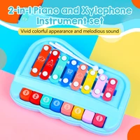 ammoon sy 73 2 in 1 xylophone piano keyboard early education musical instrument mini toys with mallets for children toddlers