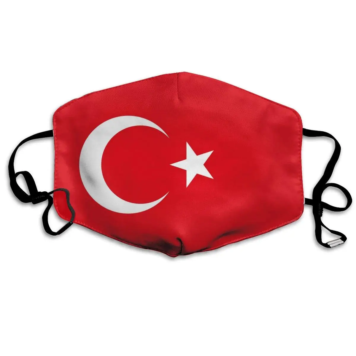 Маска для лица от пыли с турецким флагом моющаяся многоразовая Защитная Тканевая