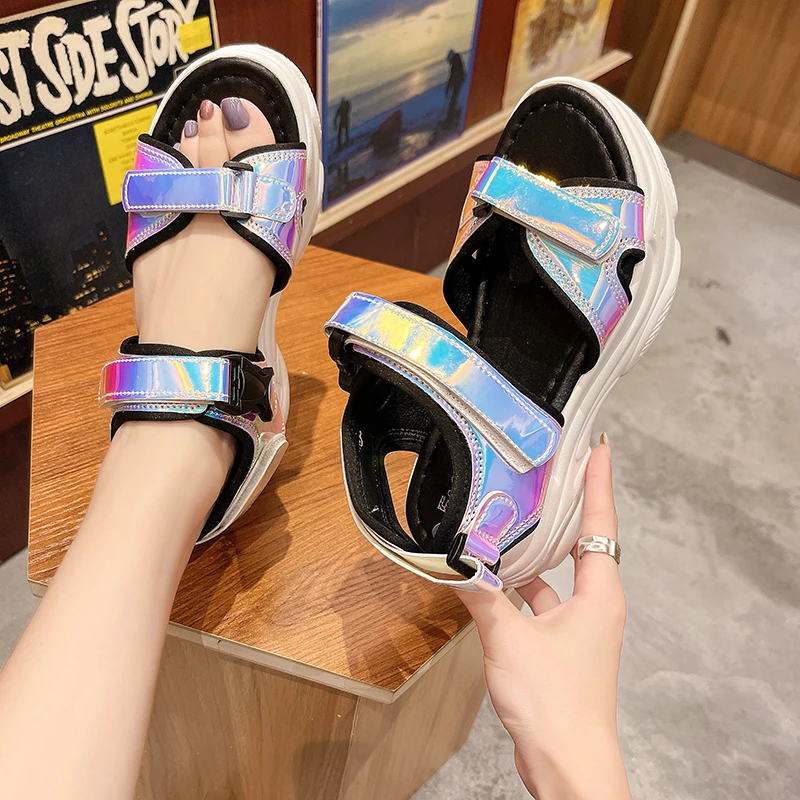 

Summer Platform Sandals Comfortable Open Toe Beach Shoes Sexy Sequins Women's Sandals Woman Wedges Sports Sandals Ladies Shoes