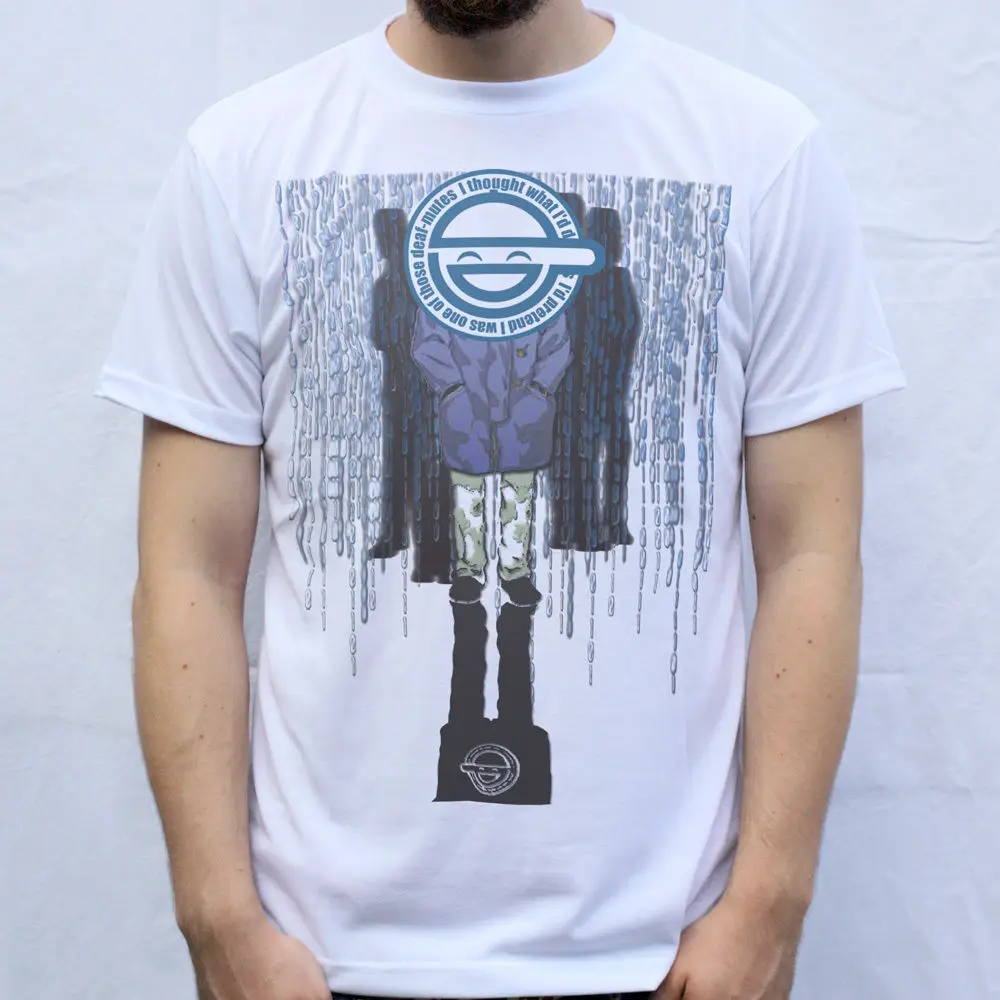 Смеющийся человек футболка дизайн призрак в оболочке оптовая продажа футболки