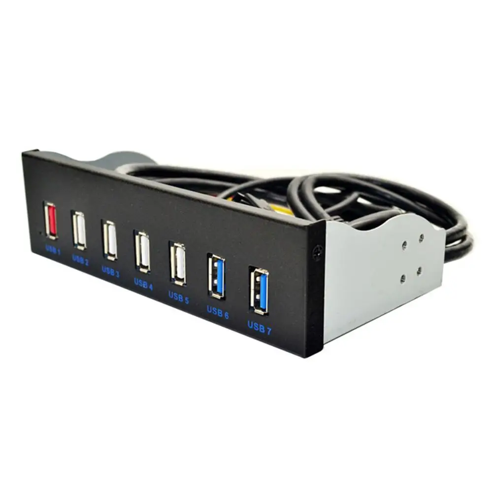 

5.25 inch 19Pin to 2 USB3.0+4 USB2.0+BC1.2 Fast Charge Optical Drive Front Panel Equipped With High-Performance 125x85x18.5mm
