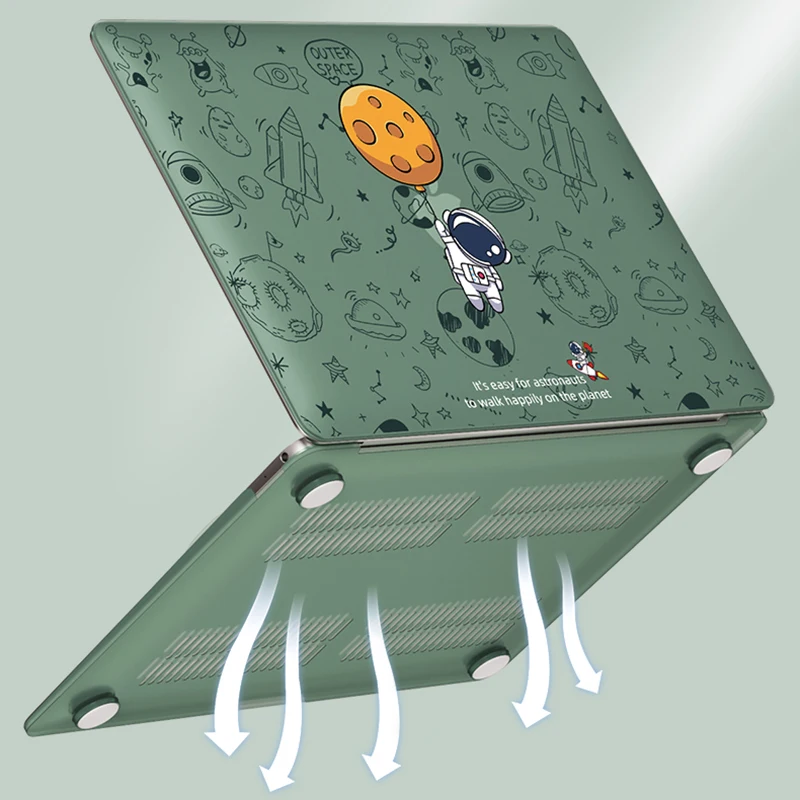 Матовый чехол для ноутбука с мультяшным астронавтом Apple Macbook Air 13 2020 A2337 A2179 M1 Chip Pro 14