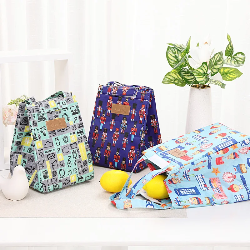 

Cute Cooler bag lunch box bag for kids Portable tote bags travel picnic bag reusable isolated lunch bags for women wholesale