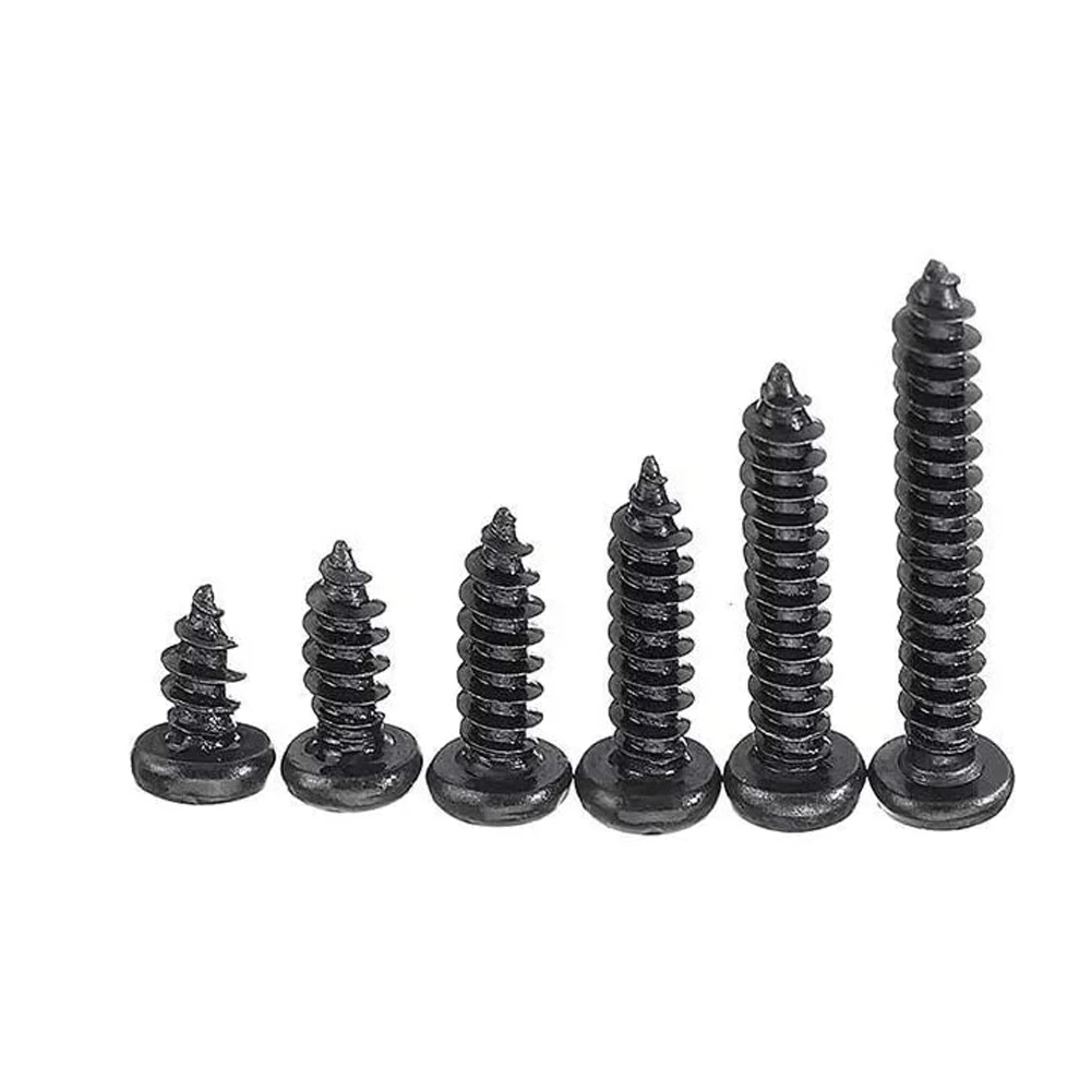

500PCS Cross Recessed Pan Head Screws Stainless Steel Machine Screw For Philips Wood Screw Round Pan Head Tapping Screws Set