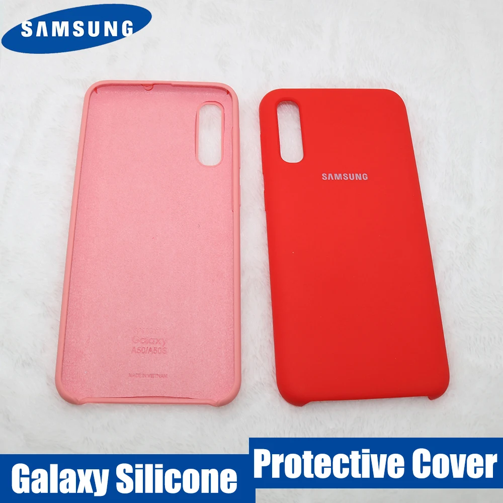 Оригинальный чехол накладка для Samsung Galaxy A10 A30 A40 A50 A60 A70 A8S жидкий силиконовый