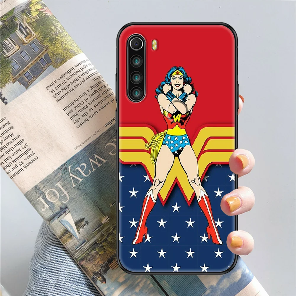 

Wonders Pop Woman Phone case For Xiaomi Redmi Note 7 7A 8 8T 9 9A 9S 10 K30 Pro Ultra black pretty hoesjes soft back fashion