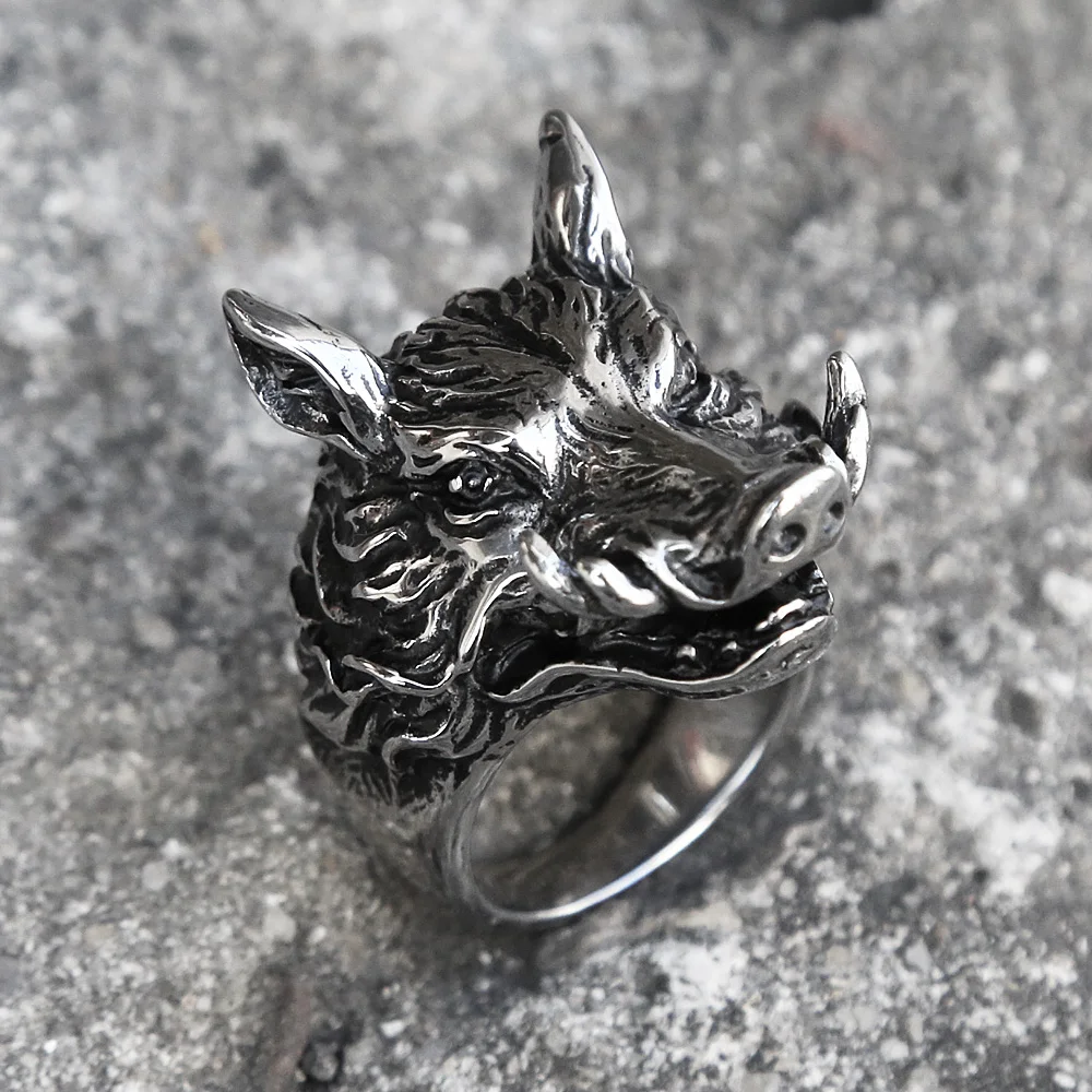 Готический браслет из нержавеющей стали для женщин дикий Кольцо с изображением