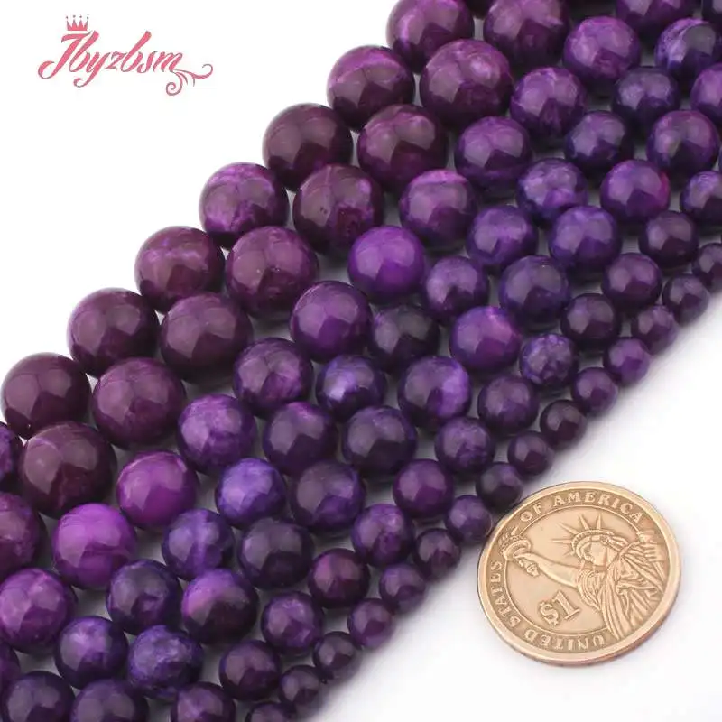 Круглые Гладкие Чароит бусины из нефрита камень свободные для женщин браслет