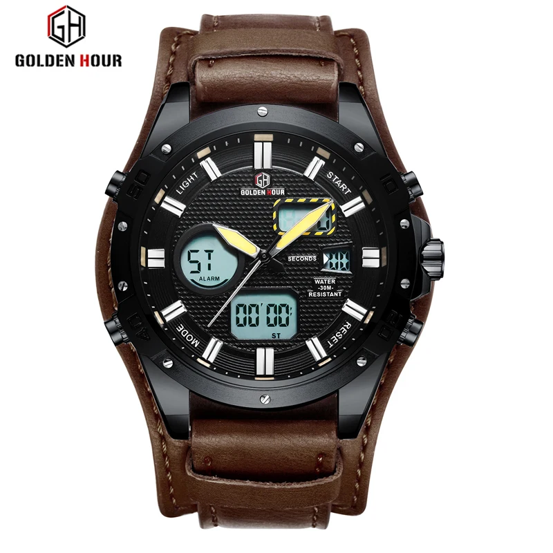 Лидирующий бренд GOLDENHOUR спортивные часы Relogio masculino автоматические