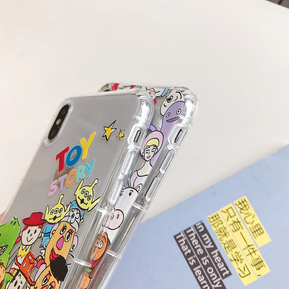 Чехол для телефона с мультяшными игрушками iPhone 11 Pro X XR XS Max мягкий прозрачный