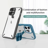 nillkin for iphone 13 pro max 13 mini shockproof dazzling mirror camera protective case lens cover holder anti skid phone cases