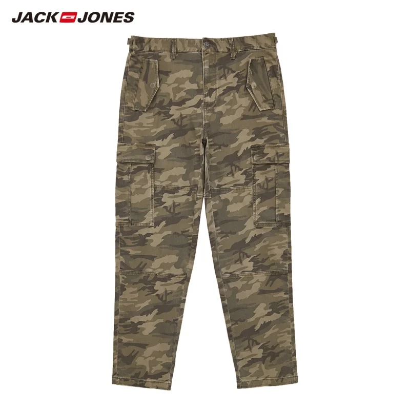 Джинсы-карго JackJones мужские камуфляжные свободные прямые штаны 219432501 | Мужская
