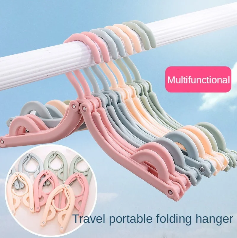 

Collapsible Hanger Portable Hanger Outdoor Travel Multifunctional Telescopic Folding Hanger Plastic Clothes Rack Clothes Hang