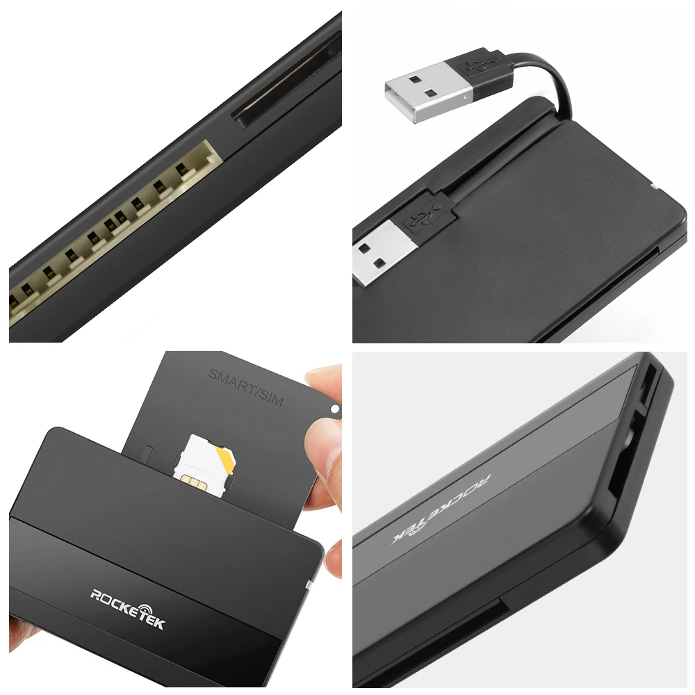 Игровая мышь Rocketek USB 2 0 считыватель смарт карт micro SD/TF карты памяти ID банковская