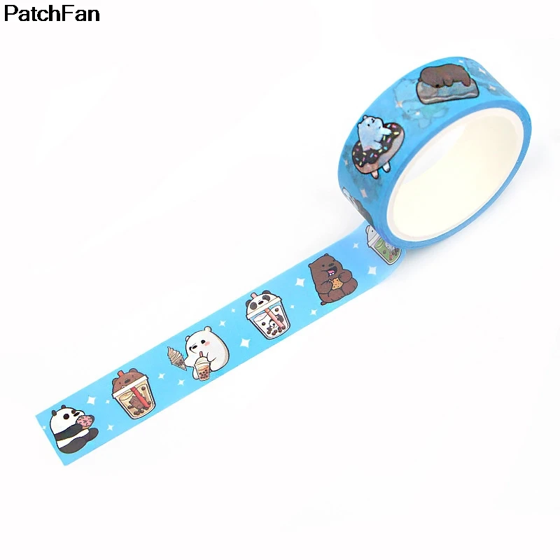 Patchfan Мы Голые Медведи Мультфильм Забавный DIY Скрапбукинг Малыш клей Васи бумага маскирующая Лента Печатный узор наклейка A2473