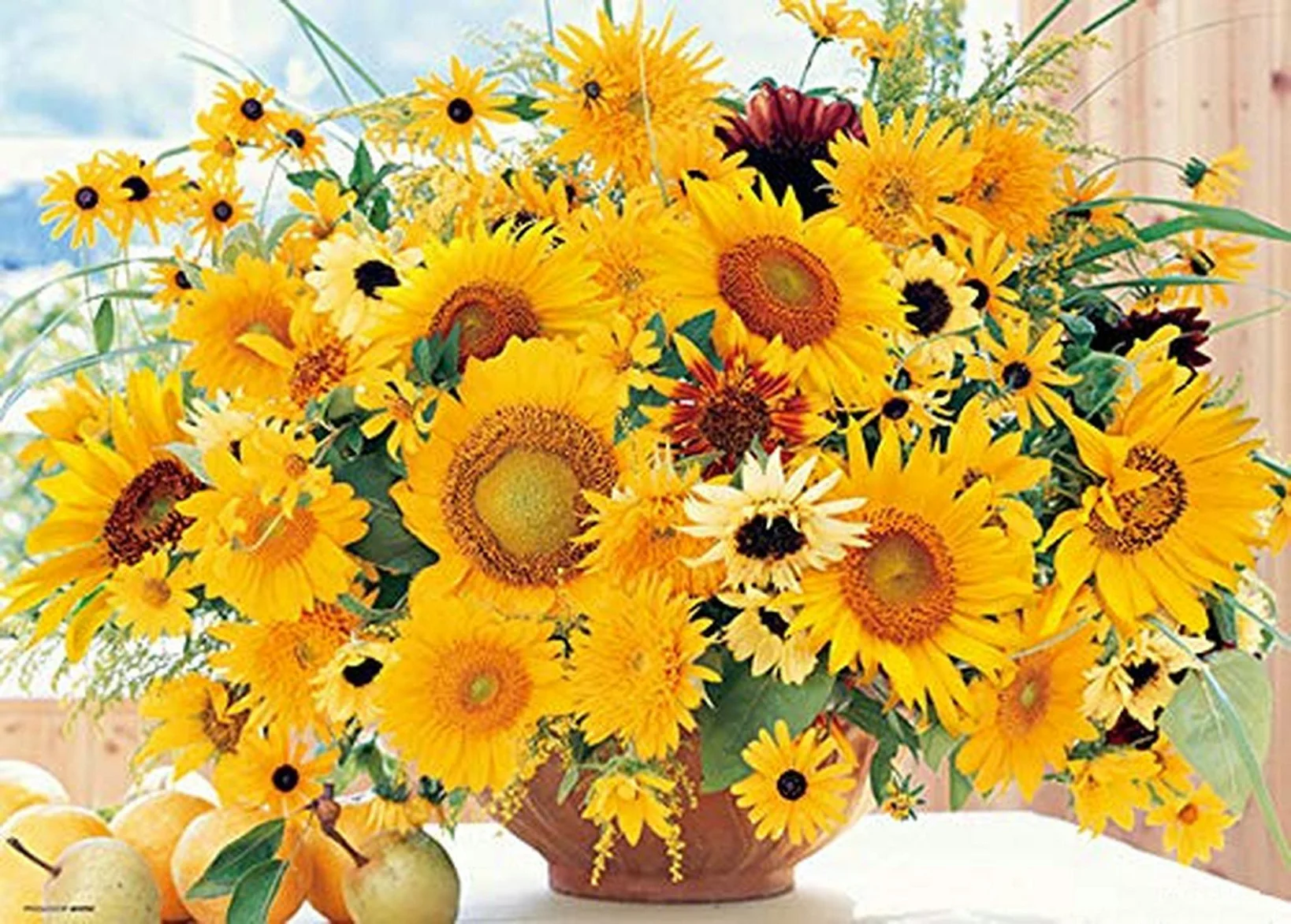 

Jmine Div 5D Yellow Flower Sunflower Full Diamond Painting cross stitch kits art High Quality Floral 3D paint by diamonds
