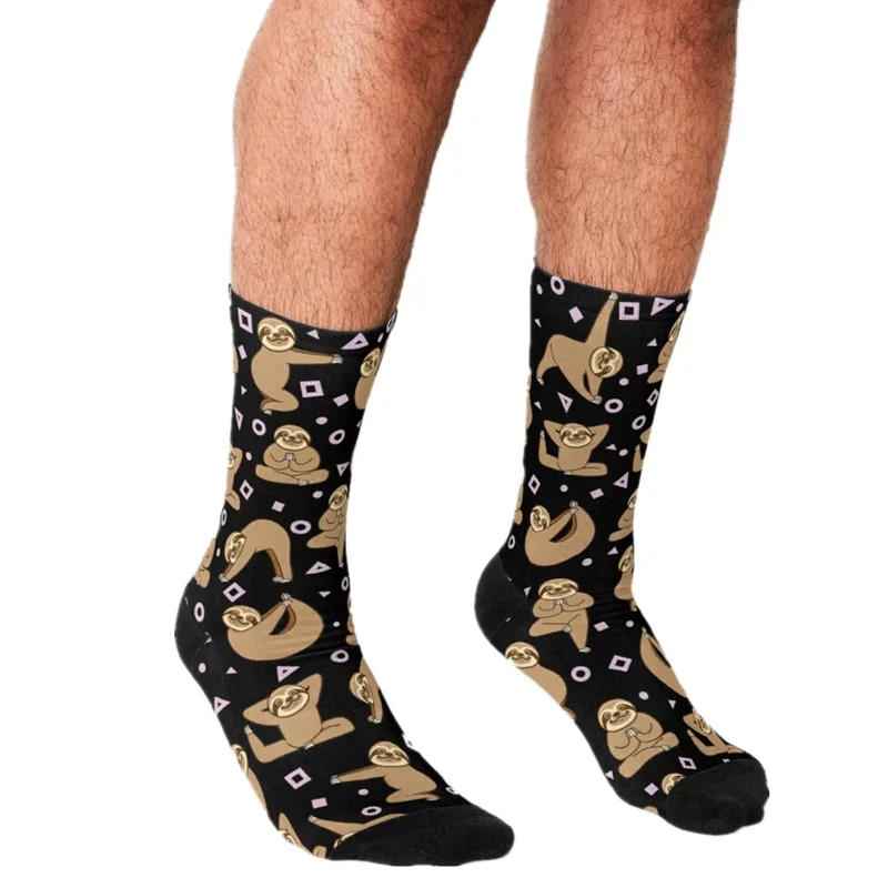 

2021 Funny Socks Men harajuku Because Sloths Socks Printed Happy hip hop Men Socks Novelty Skateboard Crew Casual Crazy Socks
