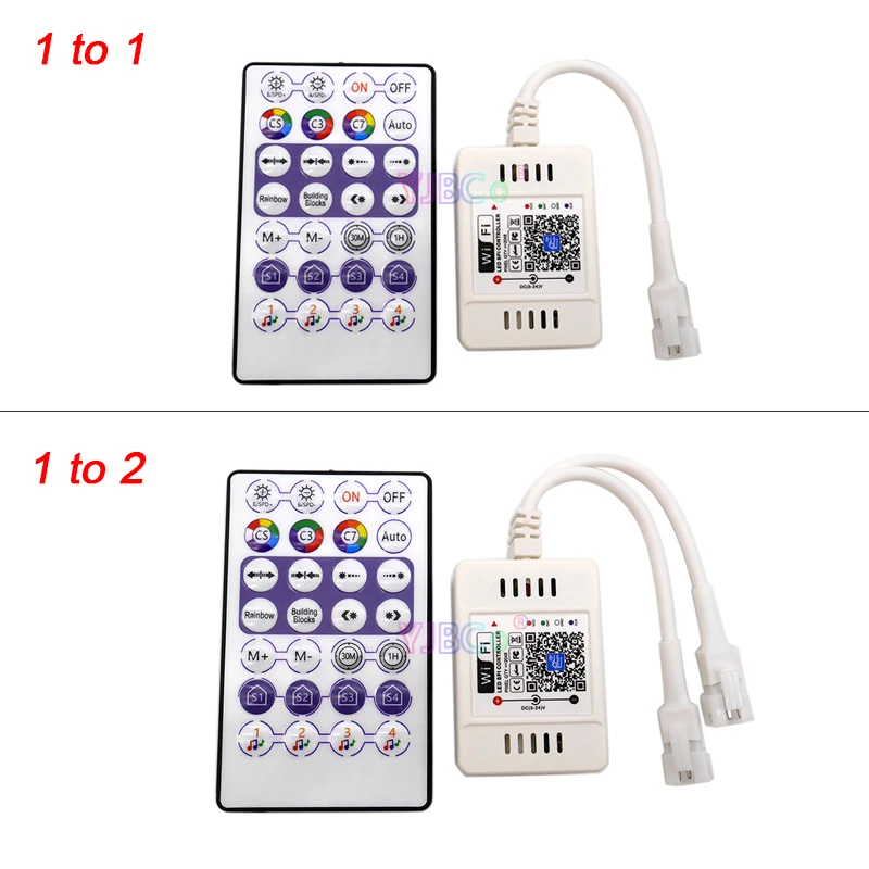 

Светодиодный контроллер SPI, 28 клавиш, 2048 пикселей, управление волшебным домом, дистанционное управление Wi-Fi, голосовой диммер для светодиодн...