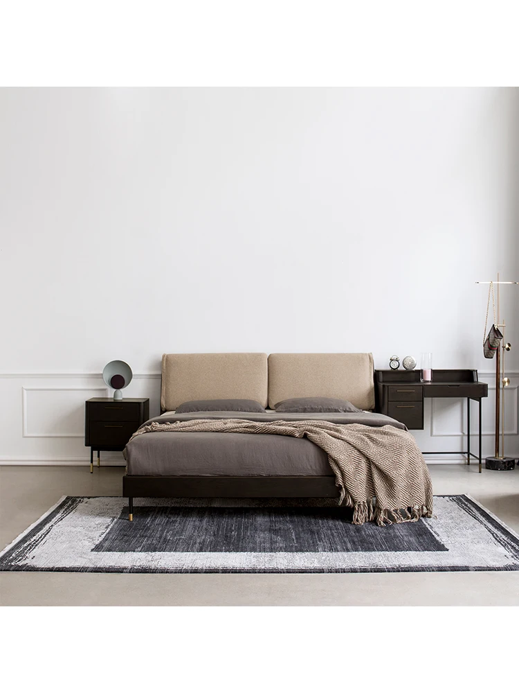 

Nordic door of completely real wood a double bedroom of contemporary and contracted 1.5 1.8 meters ins red oak main lie in bed