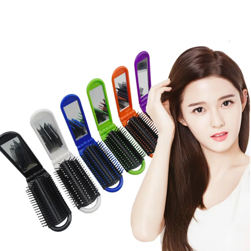 Расческа для волос Складная с зеркалом 11x4 2 см | Красота и здоровье