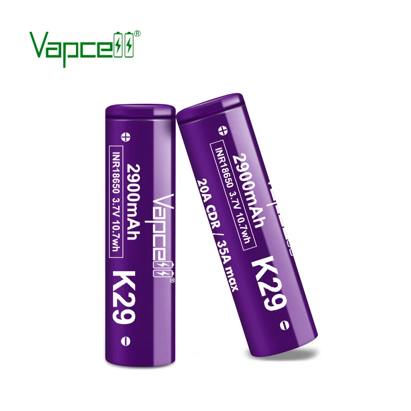 Vapcell Li Ion Battery INR 18650 K29 2900mah 20A 3.7V Rechargeable Lithium Batteries Cell For Flashlights Power Tools | Электроника