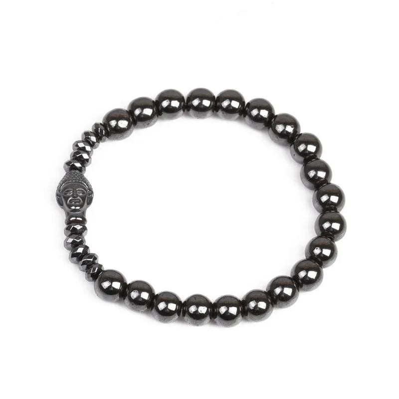 2019 модный натуральный камень ананас магнитный браслет черные бусины терапия