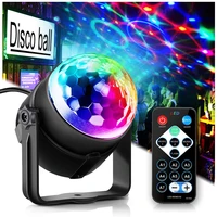 sound activated rotating disco ball lights 3w remote control rgb led stage lights for christmas wedding dj party laser light