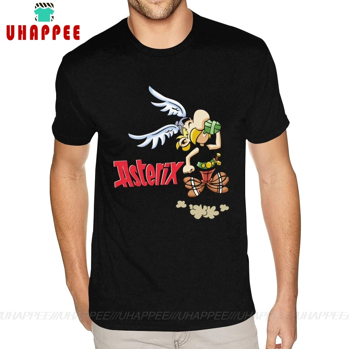 Футболка из чистого хлопка с коротким рукавом круглым вырезом Астерикс и