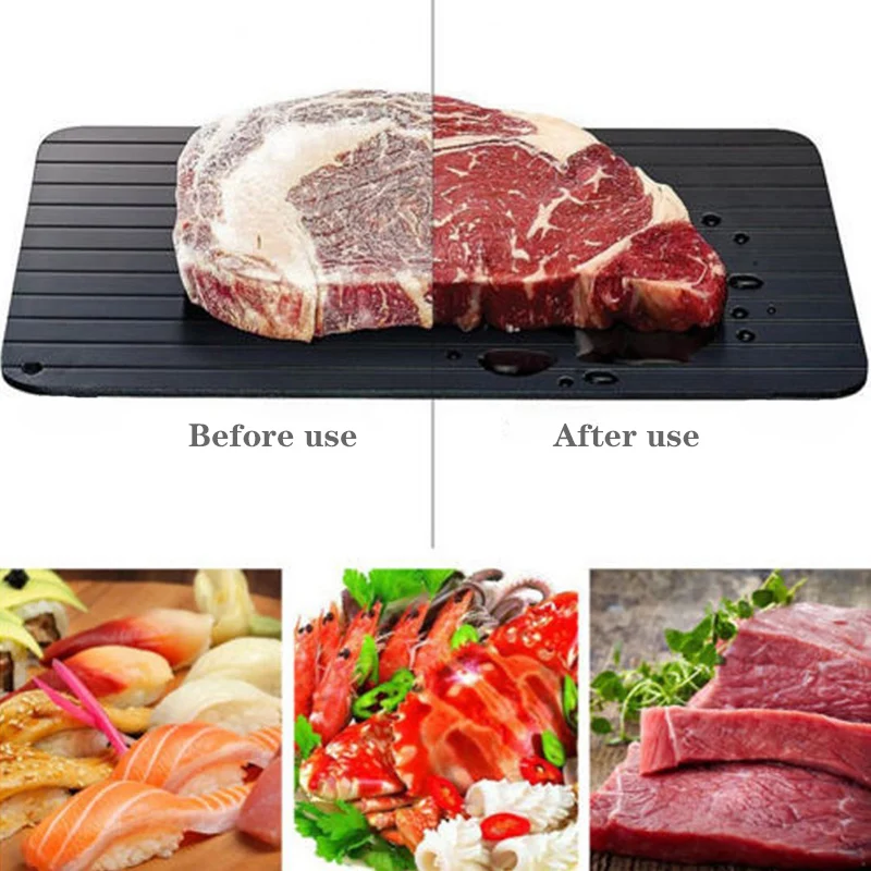 qdrr fast defrost tray fast thaw meat fish fruit sea food quick defrosting plate board tray kitchen gadget tool dropshipping free global shipping