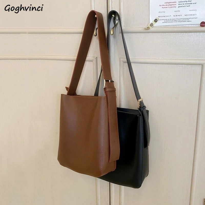 

Сумка-шоппер из искусственной кожи, женская, весенняя, шикарная, однотонная, простая, через плечо, для студентов, большая, модная