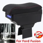 Подлокотник для Ford Fusion, модифицированные детали, центральный контейнер для хранения, автомобильные аксессуары, интерьер с 7usb-портами