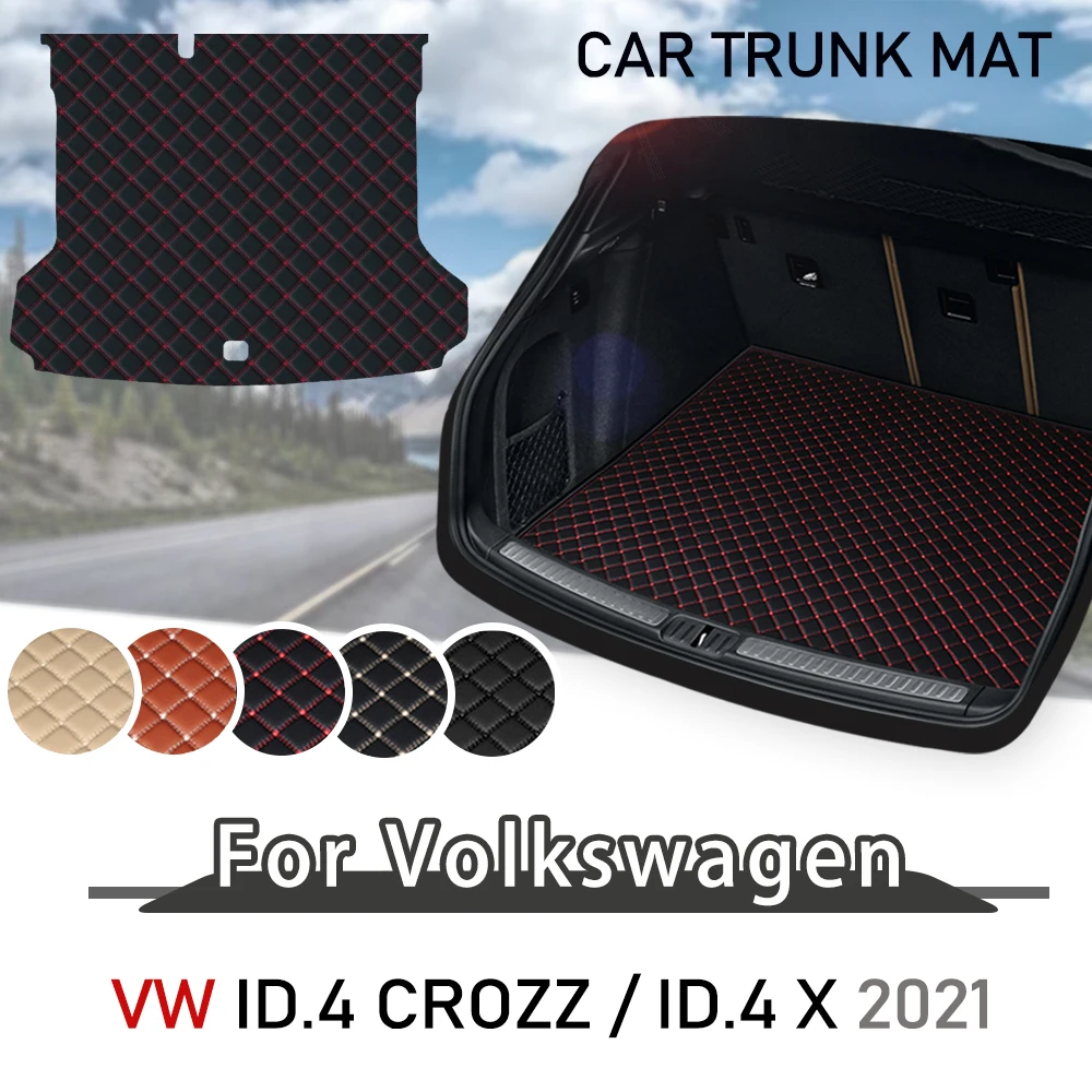 Car Trunk Mats For Volkswagen ID.4 CROZZ 2020 2021 VW ID.4 X Trunk Floor Mat Cargo Liner Boot Pad The Boot Mat Accessories