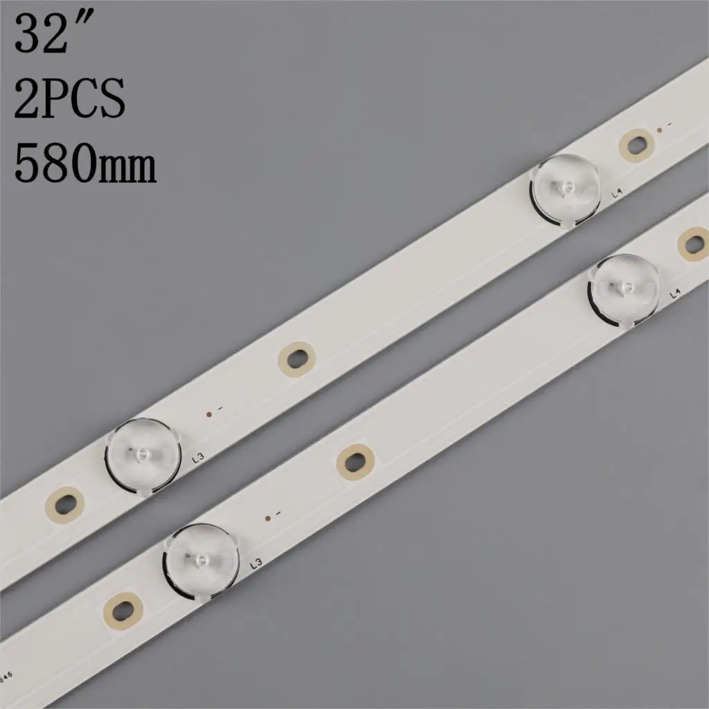 New 2 PCS/lot 6LED LED backlight strip for 32inch JL.D32061330-081AS-M E348124 MS-L1343 L2202 L1074 V2 2-6-3030-300MA-36