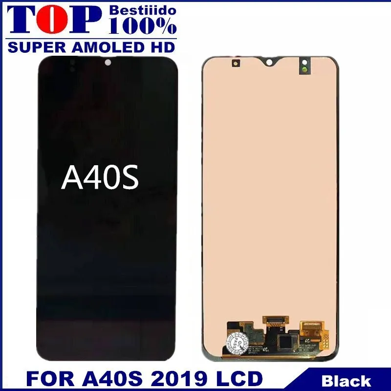 Замена AMOLED lcd для samsung Galaxy A40S 2019 Дисплей сенсорный дигитайзер экран сборка A40s