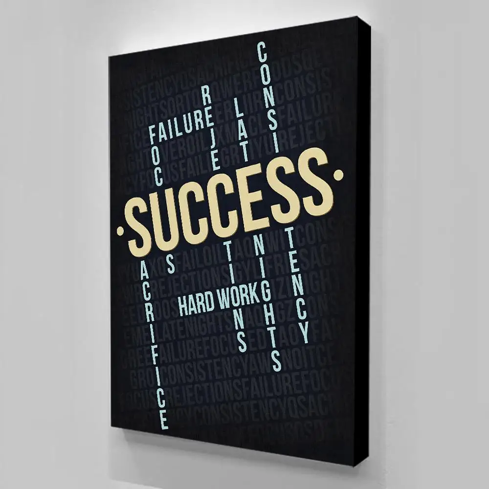 

Canvas Pictures Nordic Home Decor Success Paintings Wall Art Prints Inspire Yourself Modern Poster Modular Bedside Background