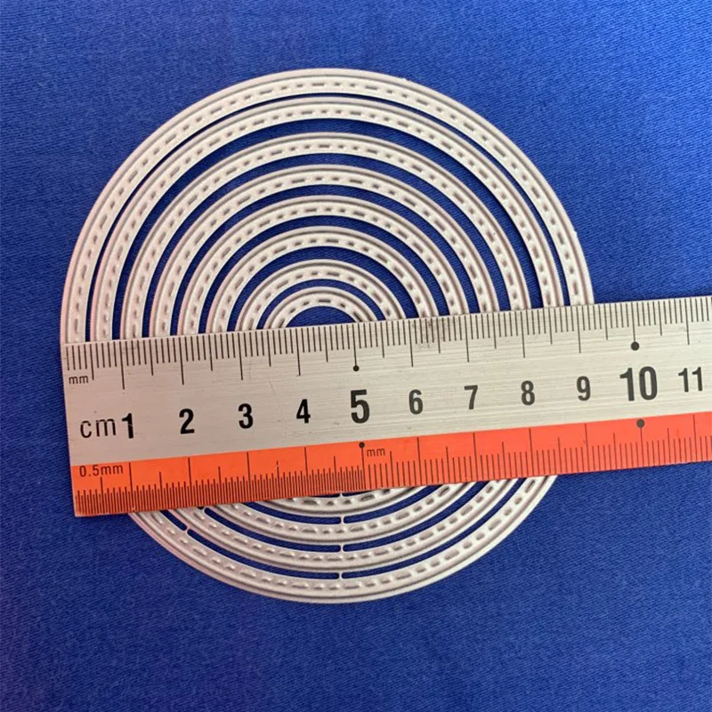 Прошитые круглые рамки набор металлических вырубных штампов Скрапбукинг