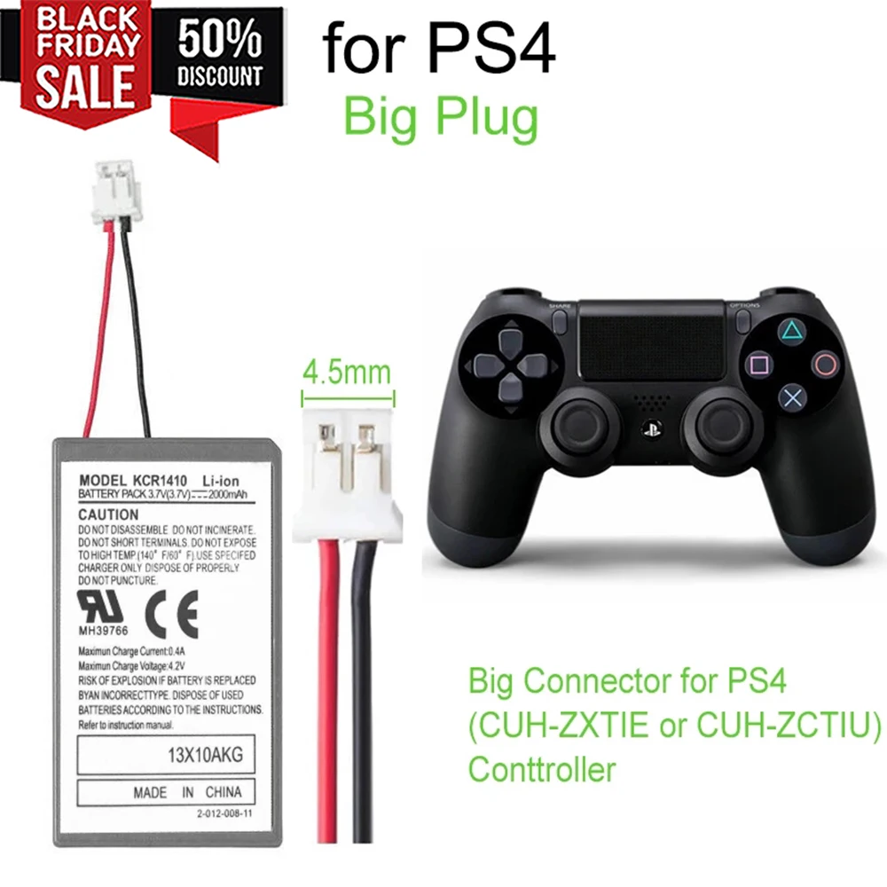 

Аккумуляторная батарея Dualshock4 V1 для беспроводного контроллера, 2000 мАч, 2 шт.