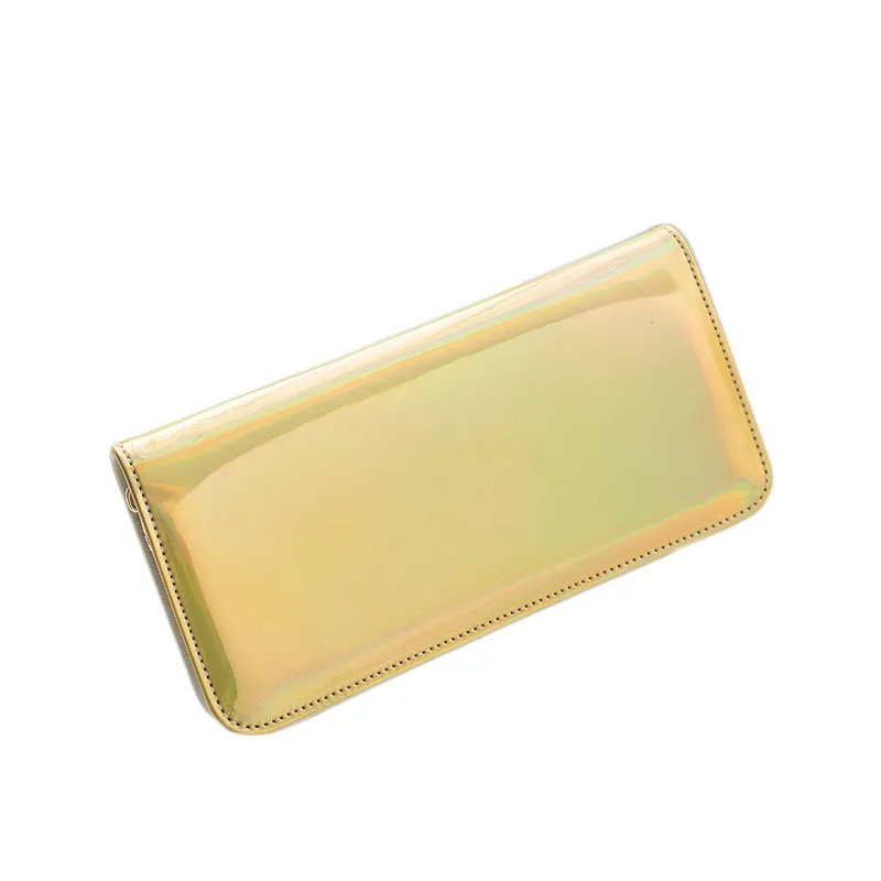 Голографический кошелек для женщин 8 шт./лот длинный клатч женский лазерная сумка