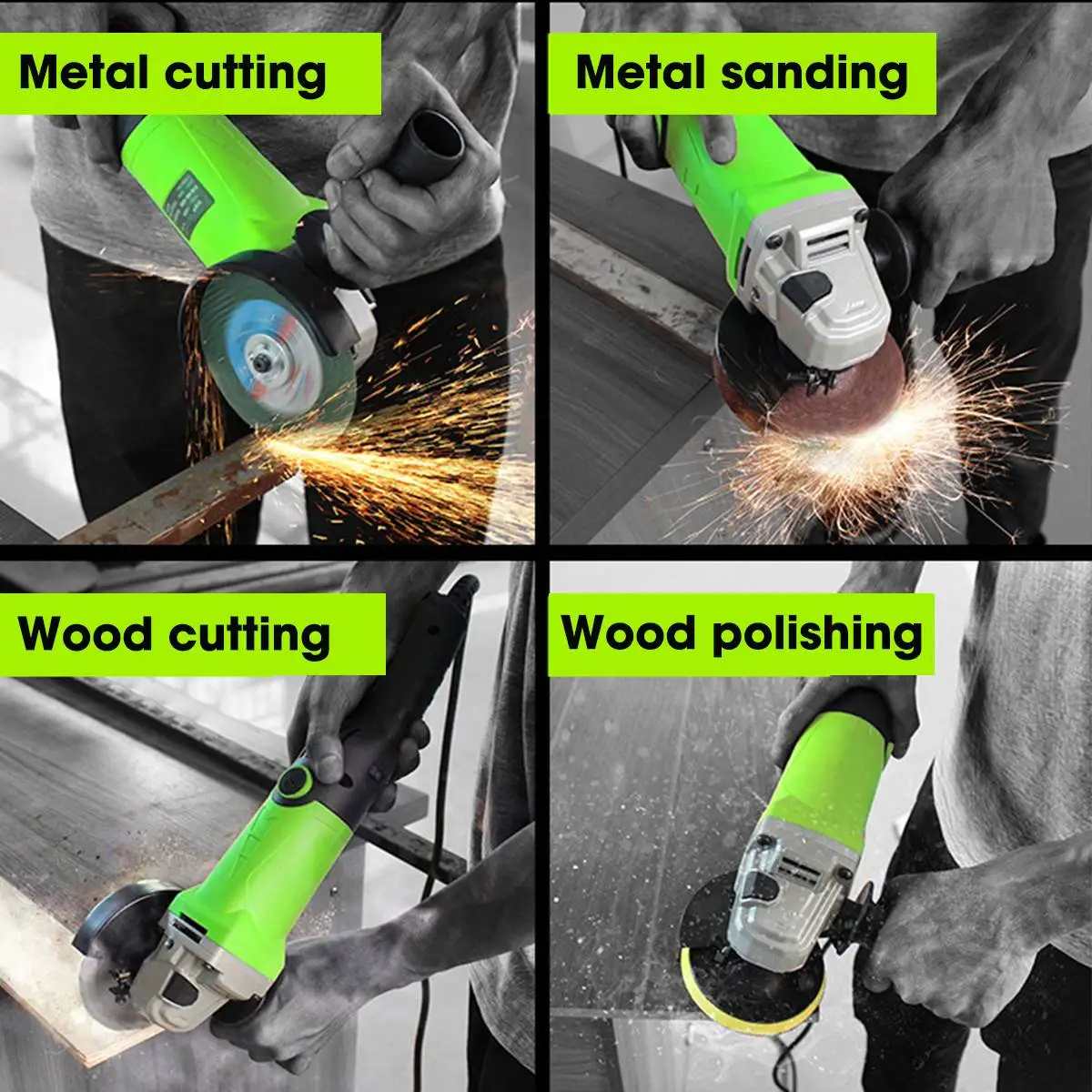 

Drillpro 11000RPM Electric Angle Grinder 6 Speed Machine 2000W Cutting Grinding Metal Stone Power Tool Woodworking Carpentry