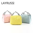 LAYRUSSI новая простая сумка для пикника, изоляпосылка пакет на молнии, хлопковая льняная портативная водонепроницаемая сумка для ланча, изоляционная сумка для фруктов и напитков
