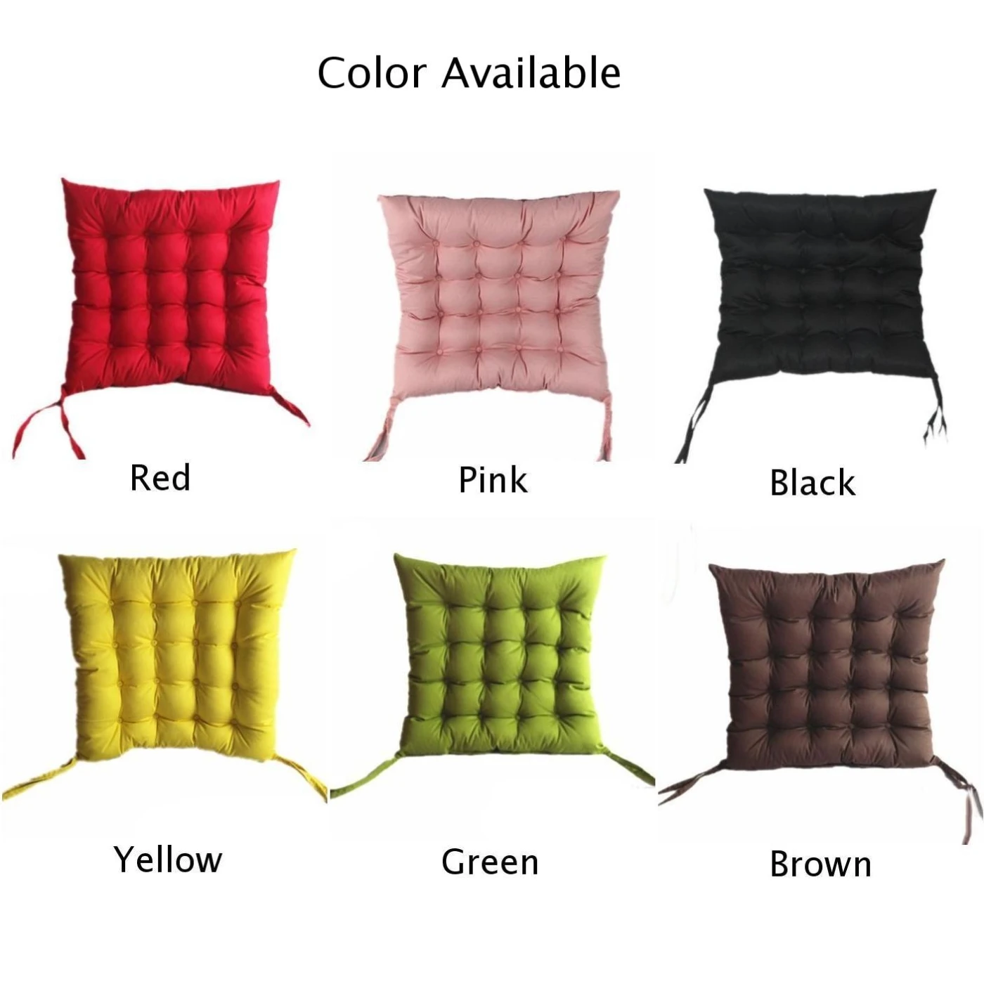 Chair Cushion Seat Pads Dining Kitchen With Tie On Garden Patio Removable Covers |