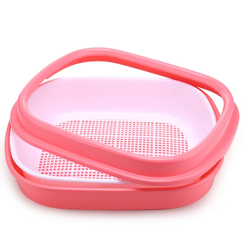 Полузакрытый пластиковый ящик для кошачьего туалета розовая тренировочная